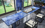Blue Drama Mermer